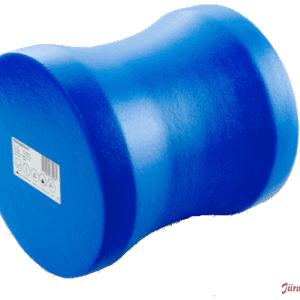 Eine blauer Zylinder, welcher in der seiner Mitte eingekerbt ist. Dabei handelt es sich um ein Kissen, welches zum Anbringen von Verbänden an den Extremitäten verwendet wird.