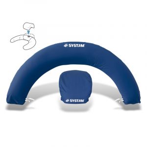 Halbmondkissen mit Rückenstütze